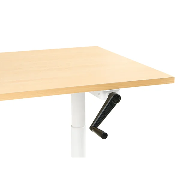Manual Adjustable Standing Desk DESTINAS Light Brown/ White 120 cm 72 cm