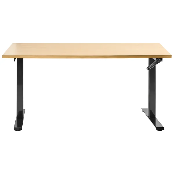 Manual Adjustable Standing Desk DESTINES Black/ Light Brown 160 cm 72 cm