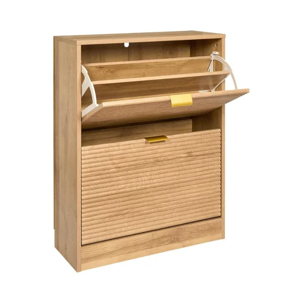 Meuble à chaussures en bois 2 portes H78cm - Tiphaine