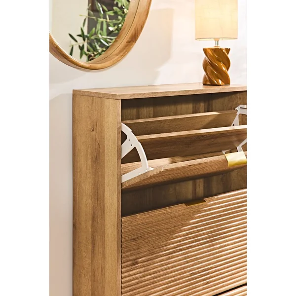 Meuble à chaussures en bois 3 portes H113cm - Tiphaine