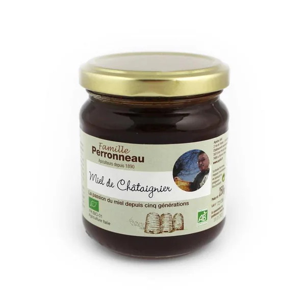 Miel de châtaignier de France Bio - bocal en verre de 250 g
