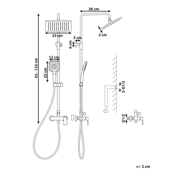 Mixer Shower Set with Rainshower COLORADA Gold