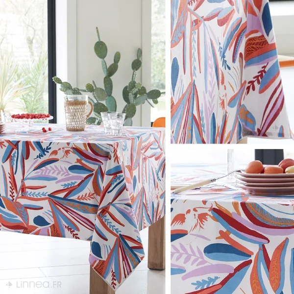 Nappe rectangle 160x250 cm CHILI multicolore Salsa 100% coton + enduction acrylique