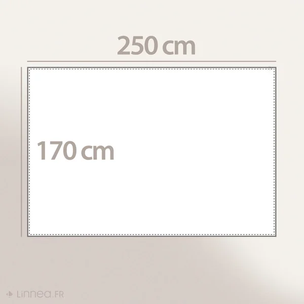 Nappe rectangle en lin et coton 170x250 cm MATTIS marron cognac
