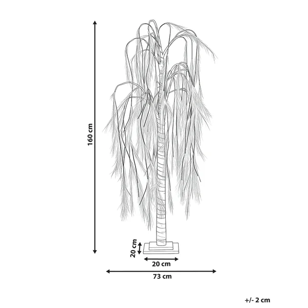 Outdoor Decoration LED KOPASKER Tree 160 cm Beige