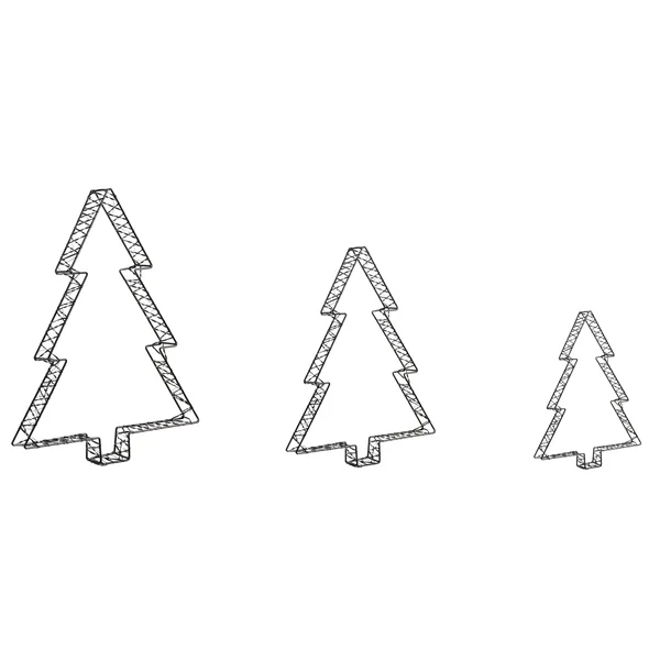 Outdoor Decoration LED LOFSEN Christmas Tree 45/35/25 cm Black