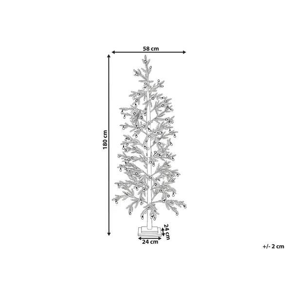 Outdoor Decoration LED TORSA Tree 180 cm Green