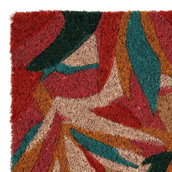 Paillasson bienvenue en coco multicolore 73x43cm - Allegra