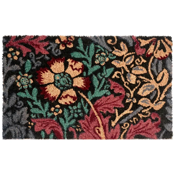 Paillasson ILLIAMNA Multicolore 45 x 75 cm Fleur Fibre de coco