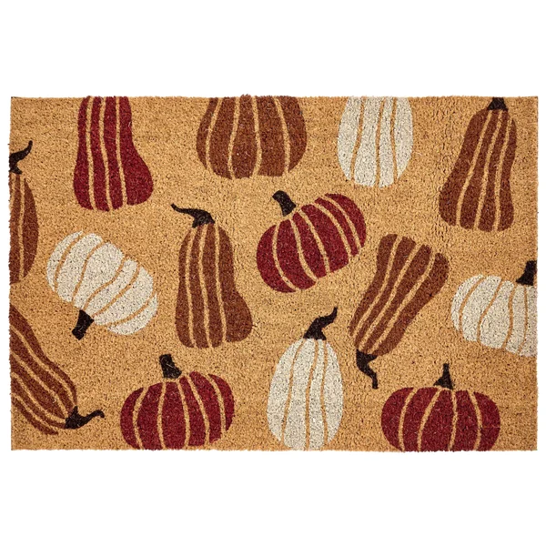 Paillasson PANDIN Multicolore 60 x 90 cm Citrouille Fibre de coco