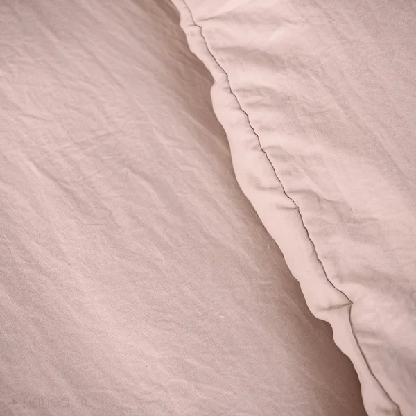 Parure 260x240 cm MILA polyester micro lavée rose poudré 3 pièces