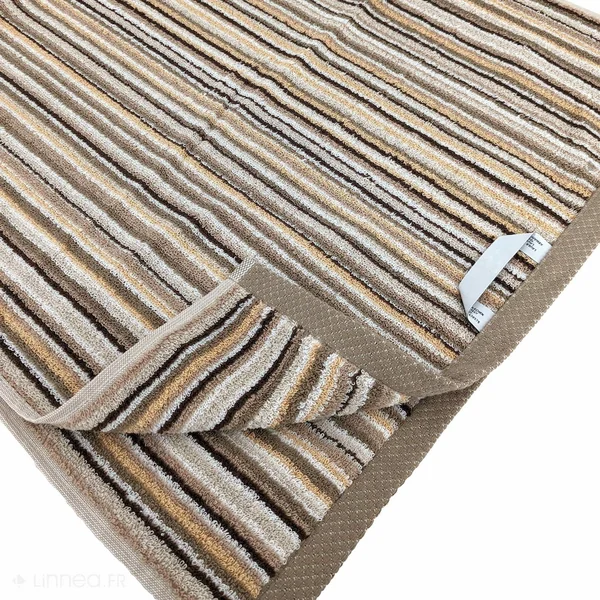 Parure de bain coton 500 g/m2 par 7 PURE STRIPES II Beige