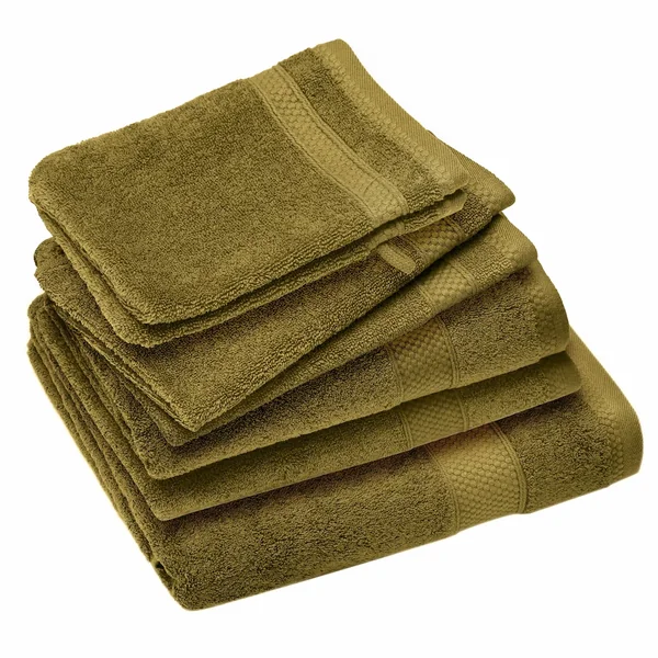 Parure de bain coton 550 g/m2 NAÏA par lot de 7 vert Jasmin