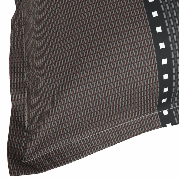 Parure de lit 140x200 cm 50x70 cm en satin de coton ENZO noir