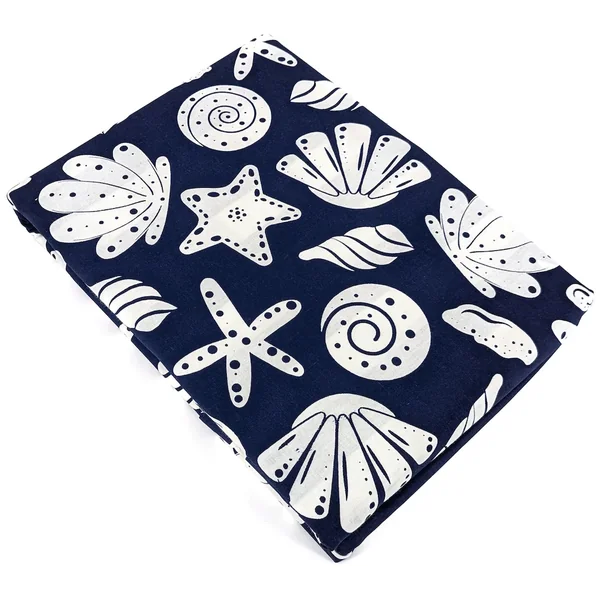 Parure de lit 140x200 cm coton BCI adouci CAPRI Bleu 2 pièces