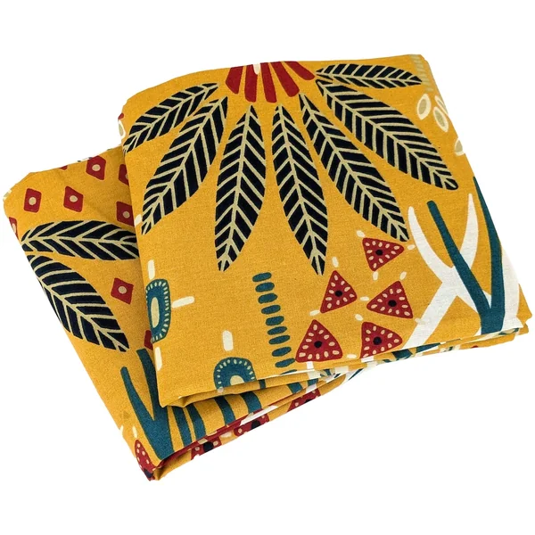 Parure de lit 240x220 cm coton bci adouci COME jaune 3 pièces