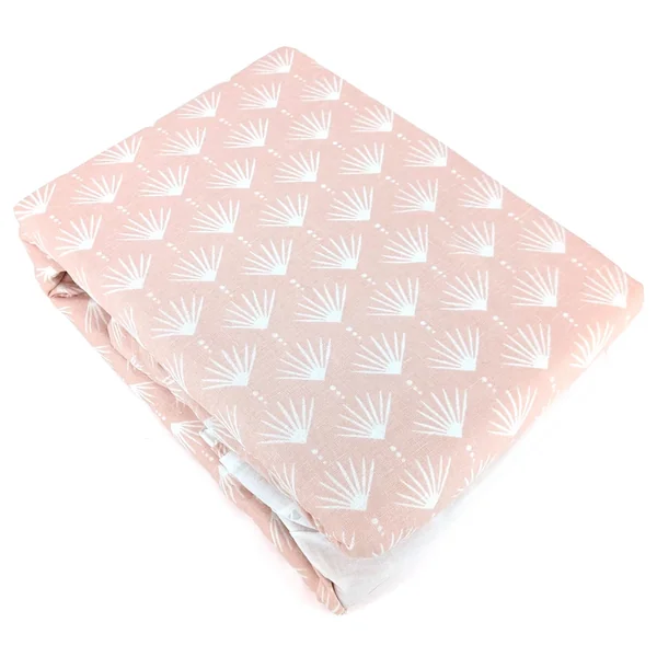 Parure de lit 240x220 cm Coton et Lin lavé EVI Rose 3 pièces