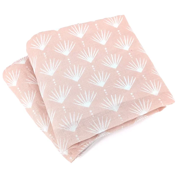 Parure de lit 240x220 cm Coton et Lin lavé EVI Rose 3 pièces