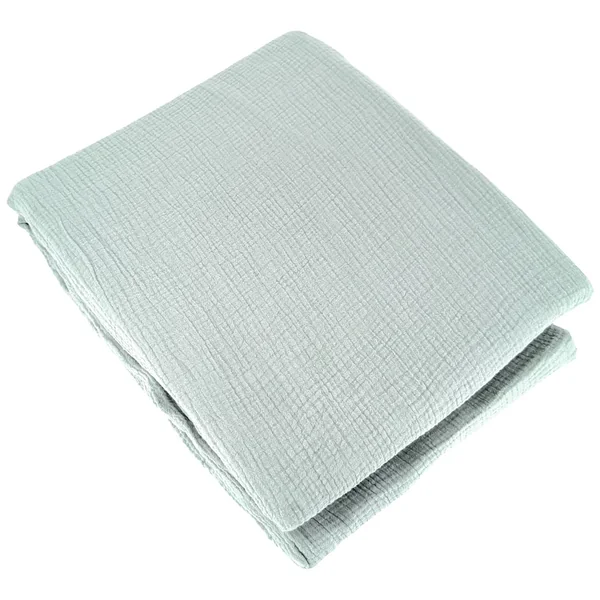 Parure de lit 240x220 cm double gaze de coton GAZGAZ vert amande 3 pièces