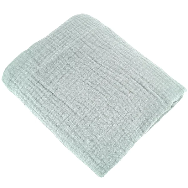 Parure de lit 240x220 cm double gaze de coton GAZGAZ vert amande 3 pièces
