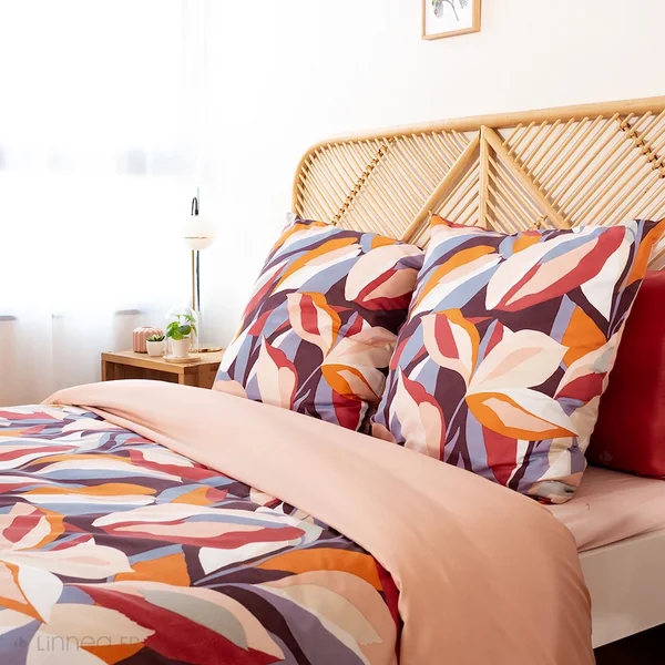 Parure de lit 240x220 cm microfibre EXUBERANCE multicolore 3 pièces