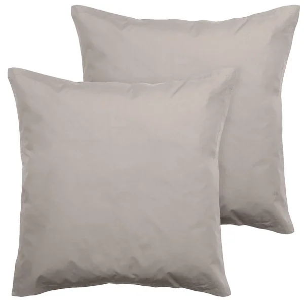Parure de lit 240x220 cm set 65x65 cm percale MANOIR gris Cendre