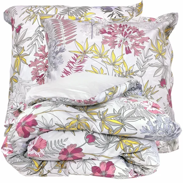 Parure de lit 260x240 cm satin de coton ANAÏS multicolore 3 pièces
