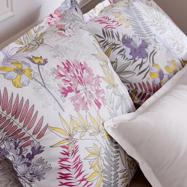 Parure de lit 260x240 cm satin de coton ANAÏS multicolore 3 pièces