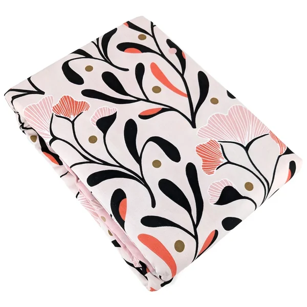 Parure de lit 260x240 cm Satin de coton JOY Rose 3 pièces