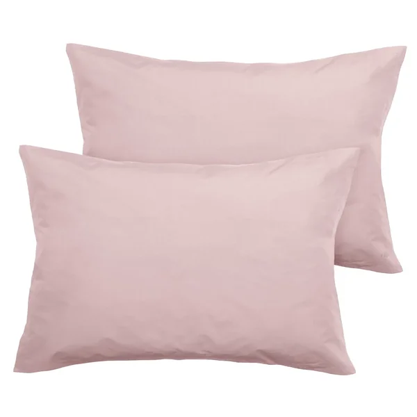 Parure de lit 260x240 cm set 50x70 cm percale MANOIR Rose
