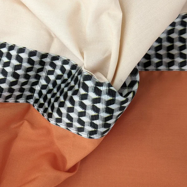 Parure de lit 280x240 cm 50x70 cm percale MACASSAR Cognac 3 pièces