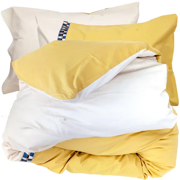 Parure de lit 2 pièces 140x200 cm 50x70 cm percale ROMY Ambre