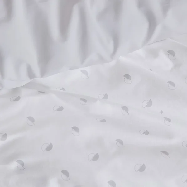 Parure de lit 300x240 cm 65x65 cm percale de coton ALEX gris Nuage 3 pièces