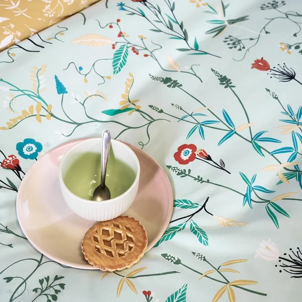 Parure de lit FLORISSANE 240x220 cm 100% polyester microfibre vert 3 pièces