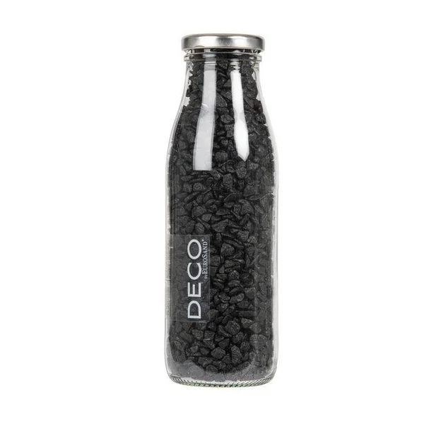 Pierres naturelles noires de 5 à 8 mm en bouteille de 500 ml