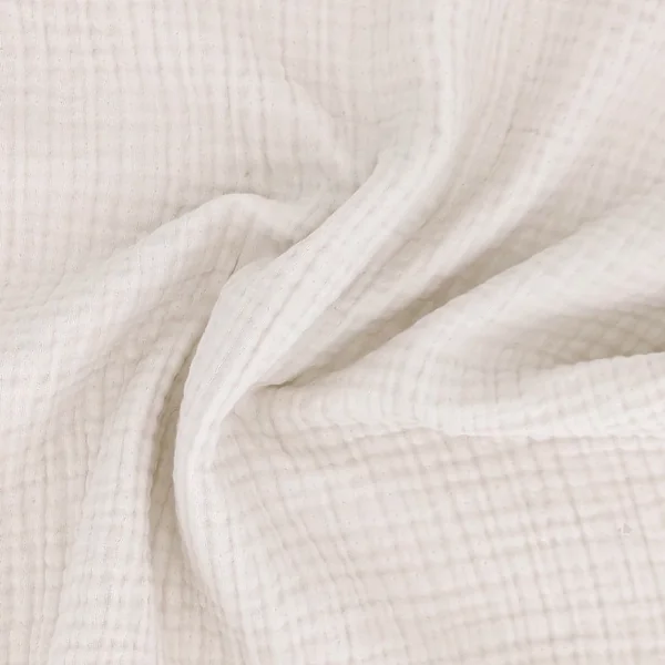 Plaid 180x240 cm en mousseline de coton collection PAROS beige ficelle