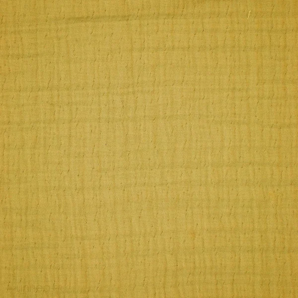 Plaid avec franges 125x180 cm BREHAT 100% gaze de coton jaune miel