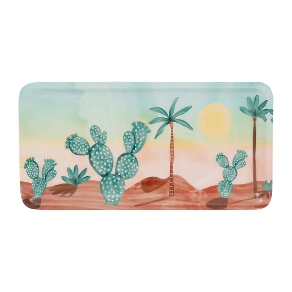 Plateau en fer multicolore 15x30cm - Patchuca