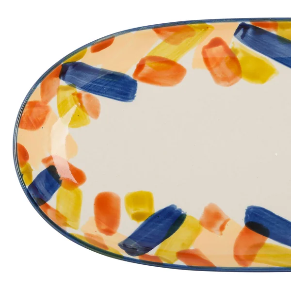 Plats ovales x2 multicolore en grès - belle vie