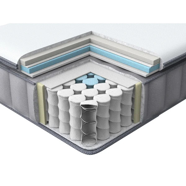 Pocketveringmatras met gel en traagschuim PLEASANT H3/4 Hard 180 x 200 cm