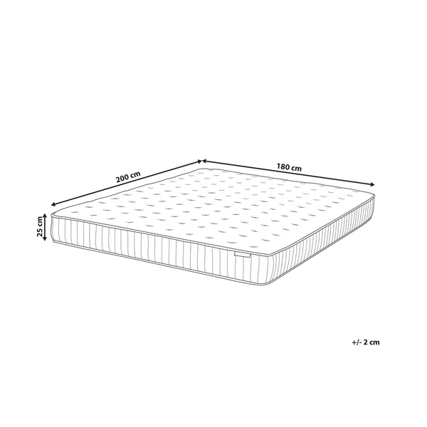 Pocketveringmatras met gel en traagschuim PLEASANT H3/4 Hard 180 x 200 cm