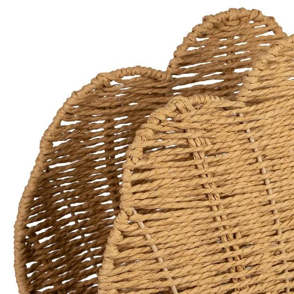 Porte magazine coquillage x2 en corde naturel