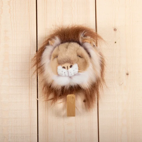 Porte manteau mural en acrylique 23x10 cm lion collection SOFT ANIMAL