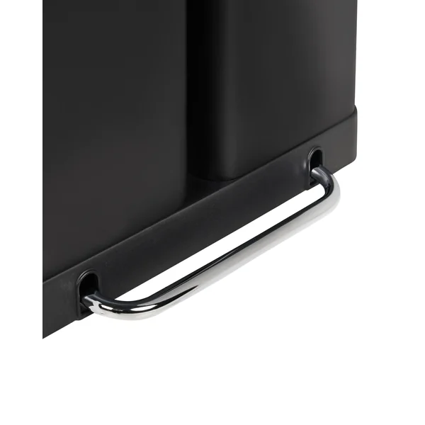 Poubelle à double pédale 60 L ECOSORT Métal Noir