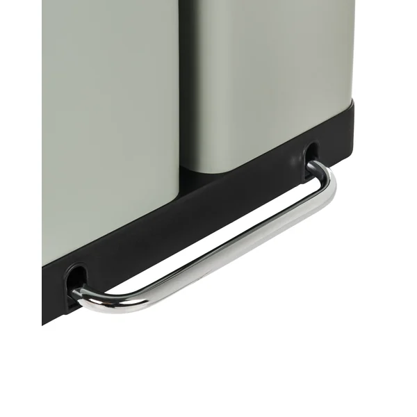 Poubelle à double pédale 60 L ECOSORT Métal Vert clair