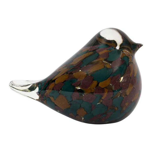 Presse papier en verre multicolore - Serin