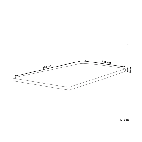 PU Foam Mattress Topper CALM 180 x 200 cm (Super King Size)