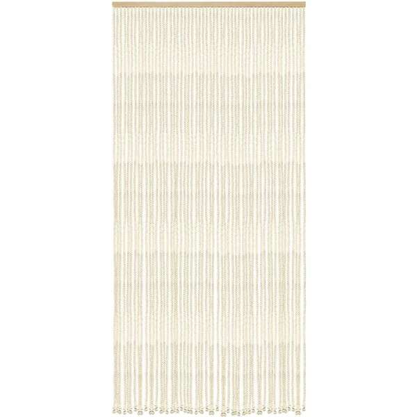 RIDEAU DE PORTE COTON POLYESTER CORDE TRESSEE 90X200CM ECRU