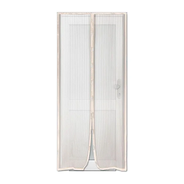 RIDEAU DE PORTE MOUSTIQUAIRE AIMANTS 100 X 220 CM ECRU