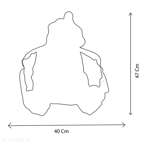 Sac à dos en acrylique 40x47 cm collection SOFT ANIMALS panda noir et blanc